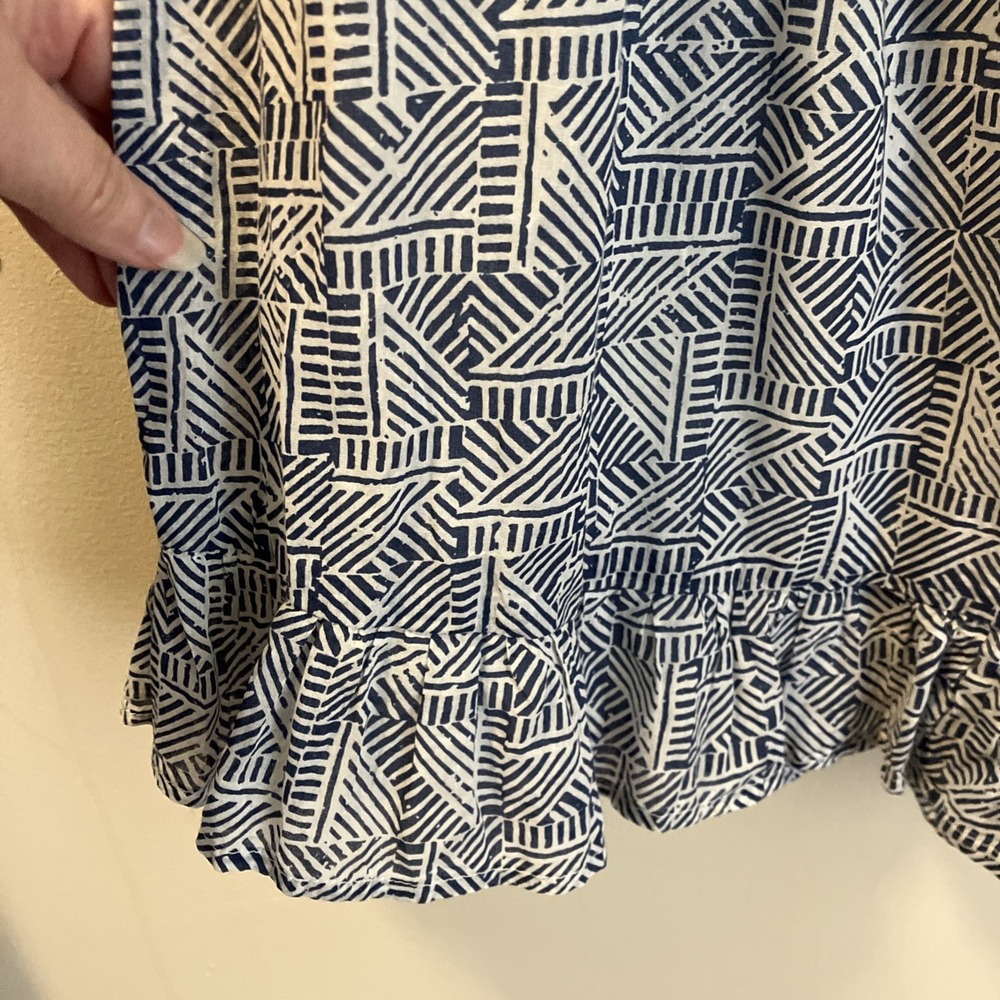 Orientique Naturally Australian  Dress XS Blue White Organic Cotton  Travel - Picture 5 of 10